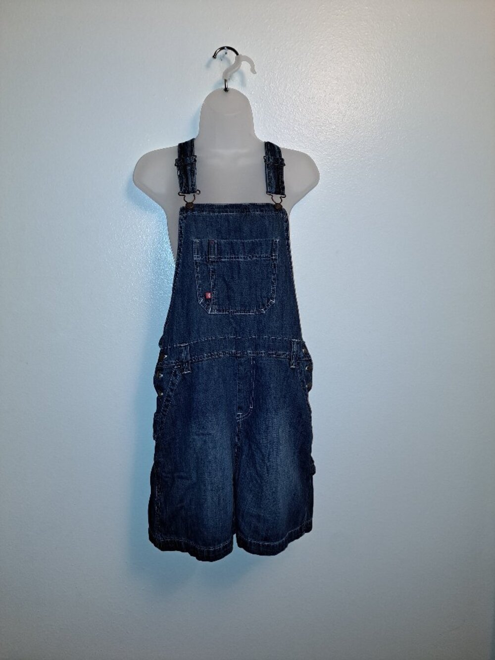 Dickies Women's Denim Bib Carpenter Overall (Shortalls) Shorts.